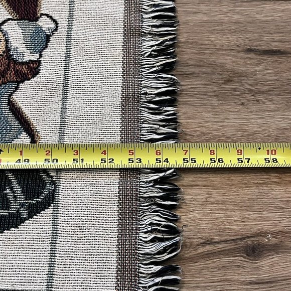 Christmas Holiday Woven Throw Tapestry Blanket 55x67 inch Santa Religious - Picture 6 of 7